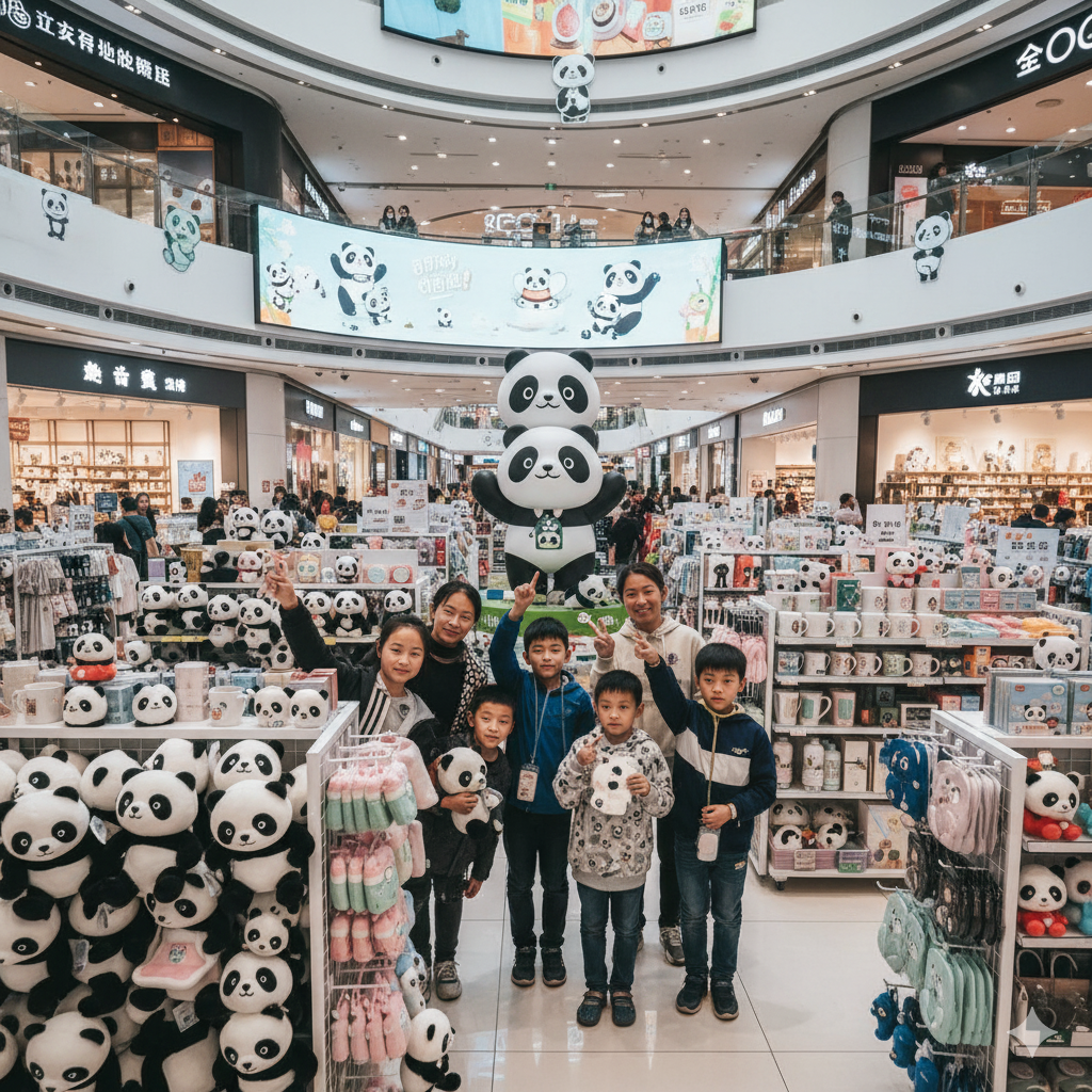 Panda gigante domina la cultura popolare cinese: il prodigio del merchandising