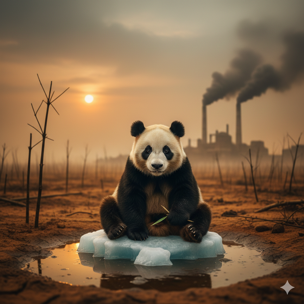 Allarme riscaldamento globale, 1,5°C nel 2029: e il panda gigante?