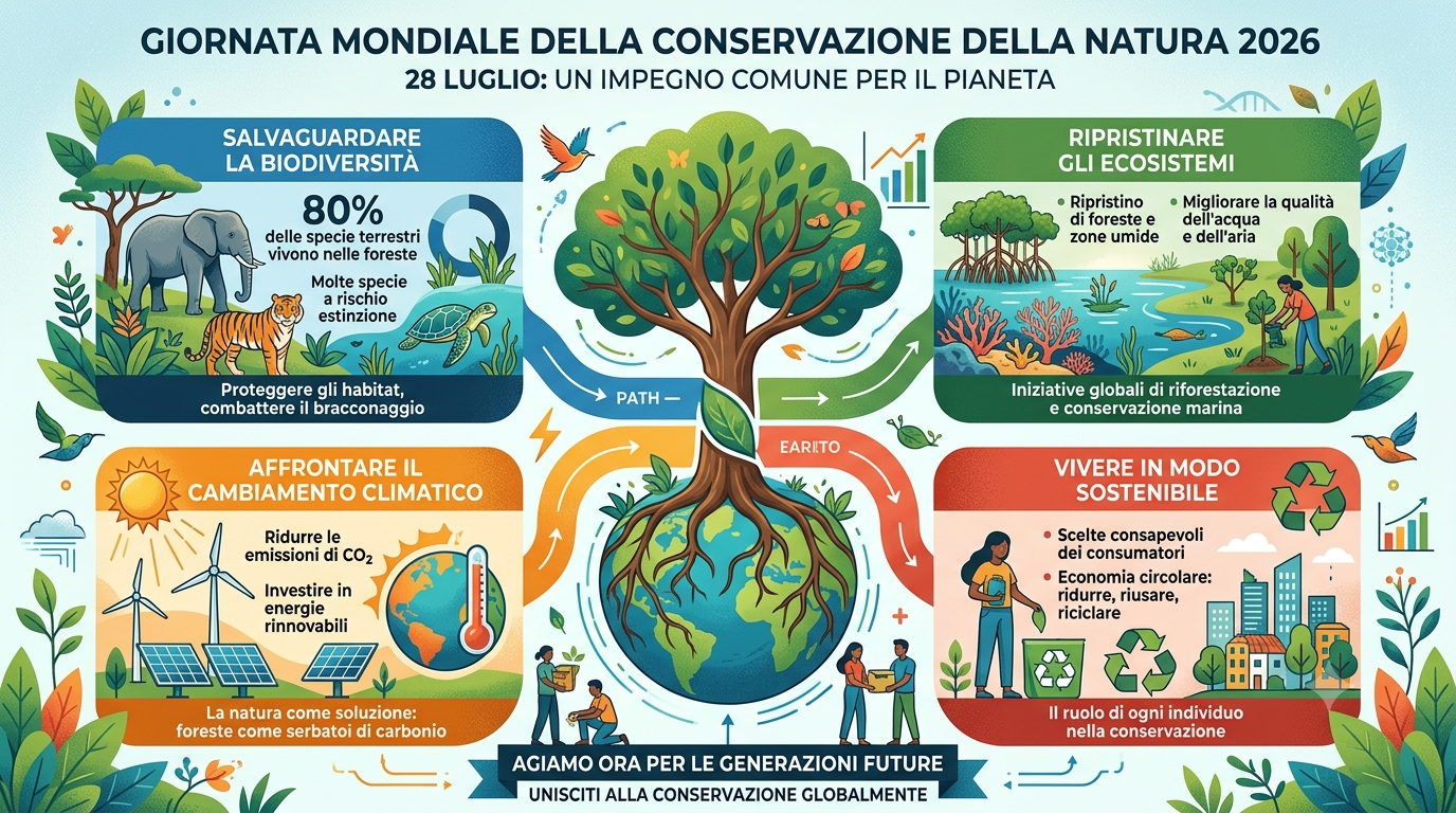 Infografica sulla Giornata Mondiale della Conservazione della Natura 2026