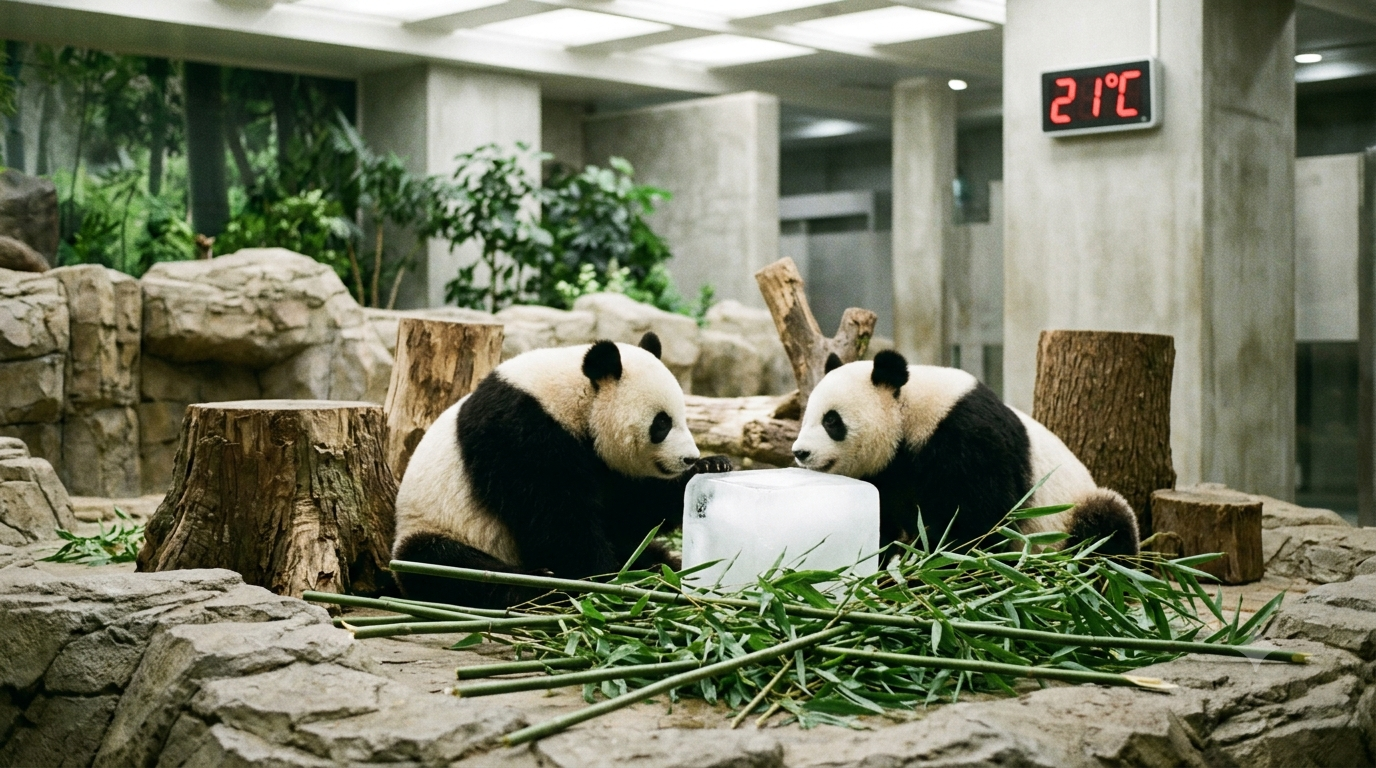 Panda giganti e alte temperature: perché non escono al pubblico quando fa caldo