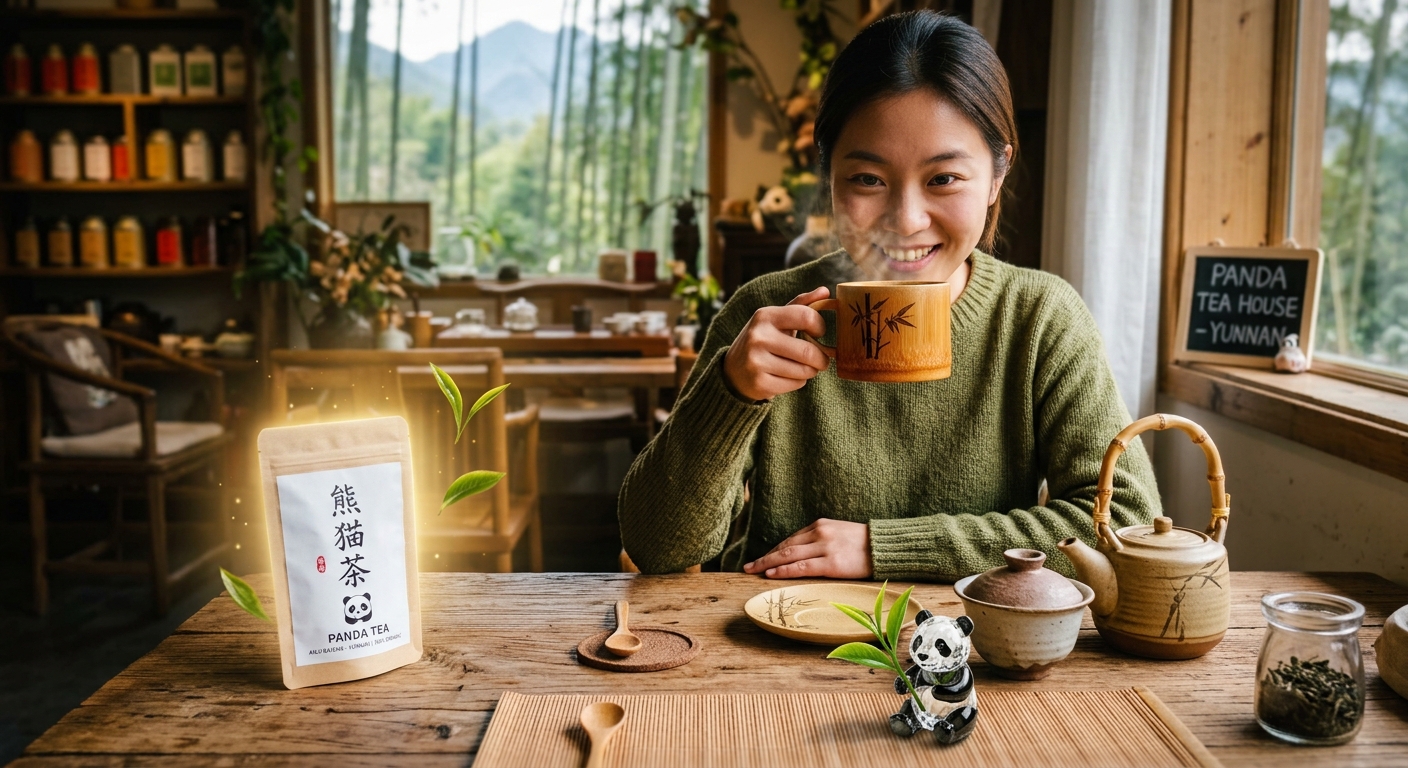 Piantagione di tè al panda a Ya'an