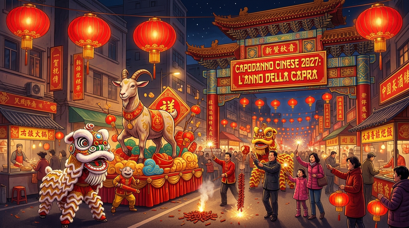 Lanterne rosse accese per il Capodanno Cinese 2027