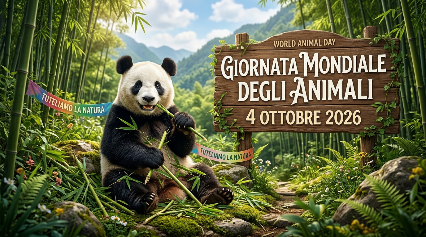 Panda gigante in primo piano per la Giornata Mondiale degli Animali 2026